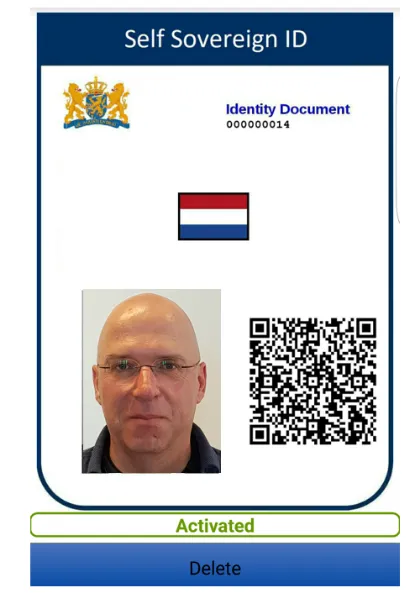 Self Sovereign ID app screenshot